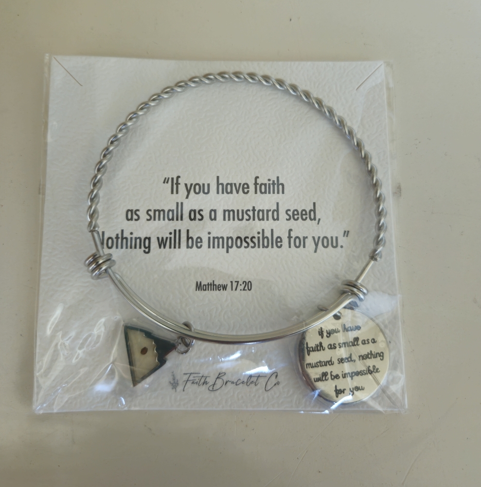 Silver Faith Bracelet with Charms